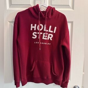 Hollister Women’s Hoodie, Medium. Maroon previously worn. Good condition